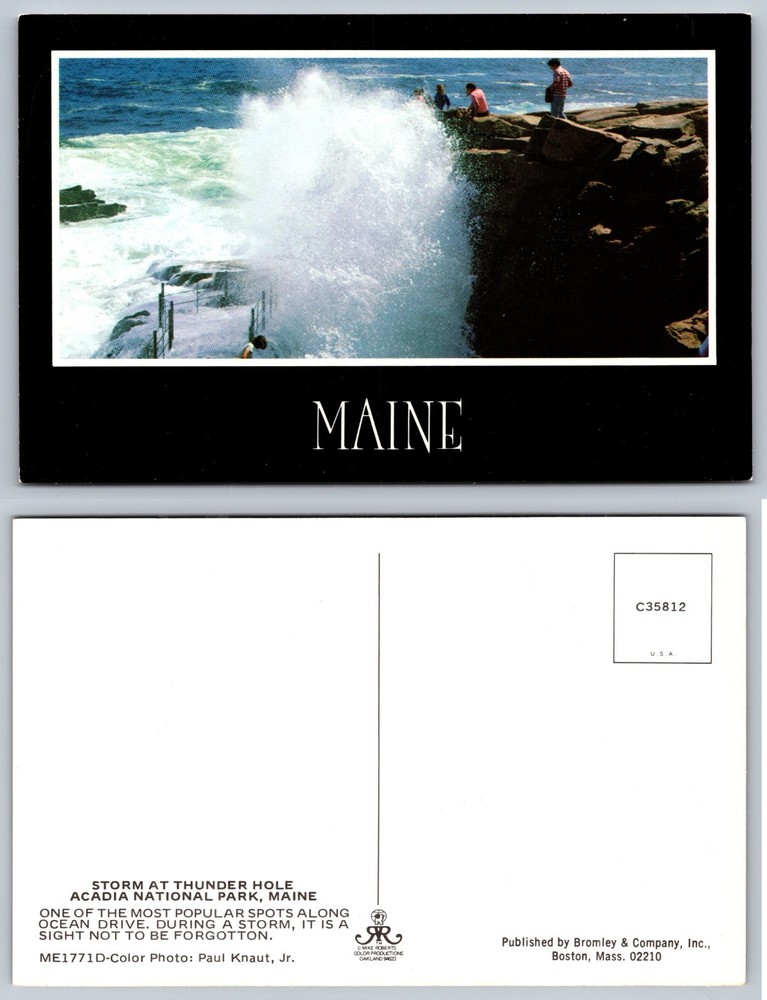 Thunder Hole Acadia National Park Maine Postcard-image