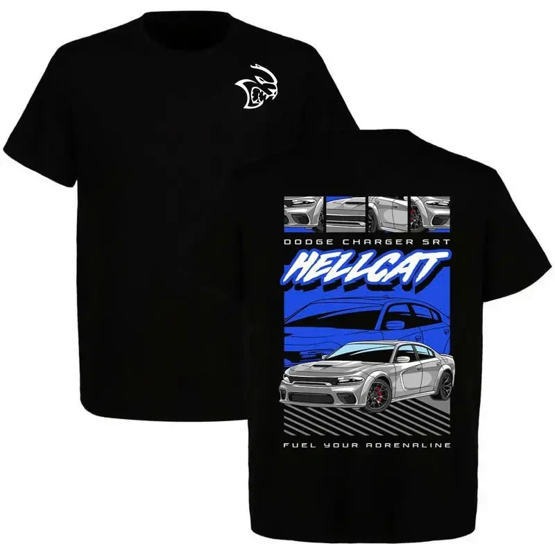 Hellcat Charger T-Shirt – Classic Muscle Car Graphic Tee - Unisex Ultra Cotton