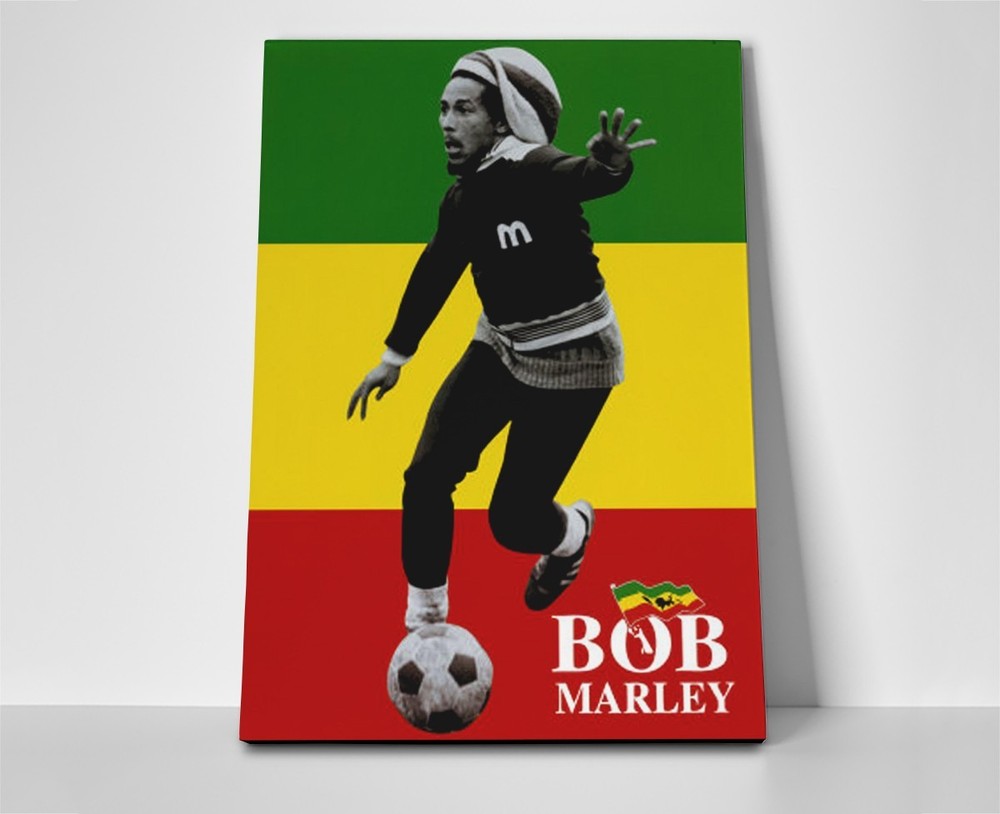 Bob Marley Soccer Poster or Canvas - Bob Marley Wall Art