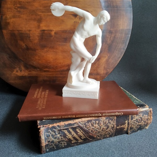 Disco Wrestler Cabinet Sculpture for Olympic-Themed Interior Decor