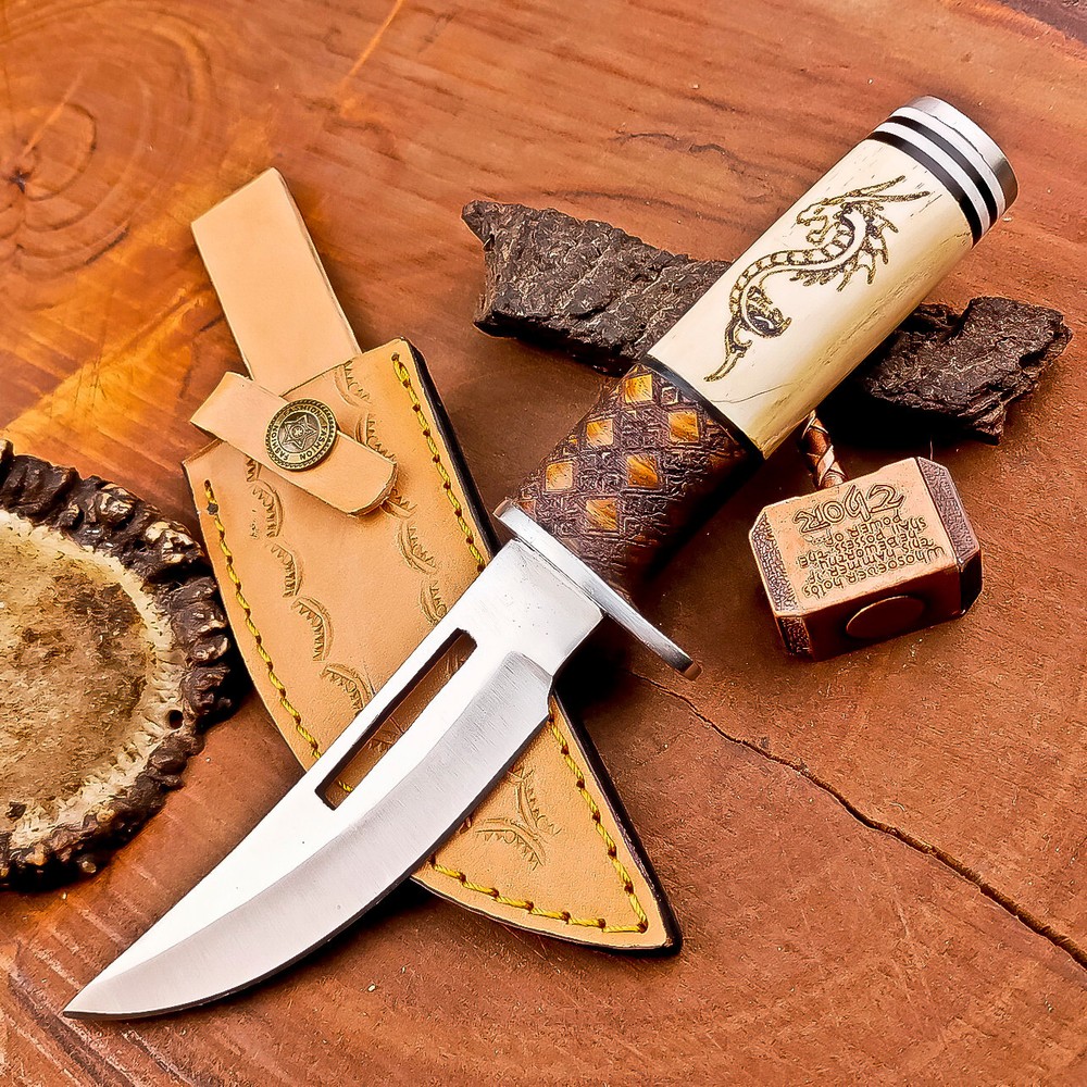 9,0» Заказ ручной ковки J2 стальное лезвие нож Боуи, охоты кемпинг нож, 1155