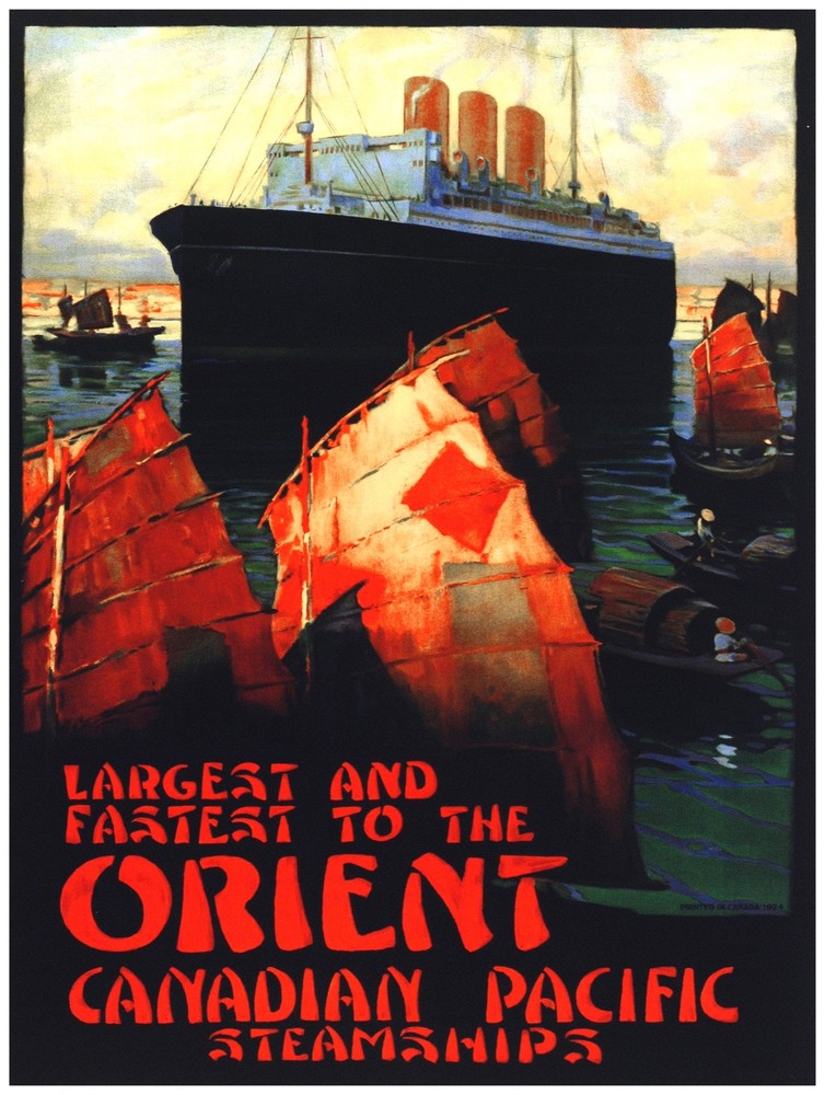 Decor Travel Poster.Fine Graphic Art Design.Canadian Pacific.Home Design Art.739