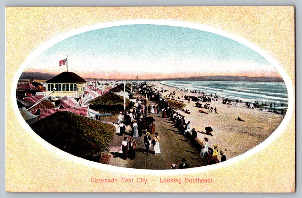 Coronado Tent City Looking Southeast San Diego California Postcard