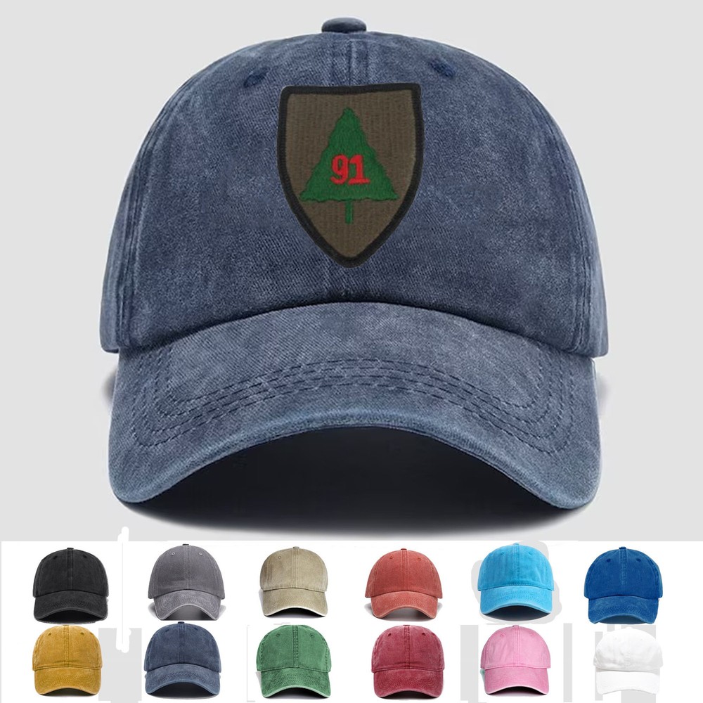 Custom Embroidered Hat 91st Infantry Division, Veteran Cap, Trucker Hat, Gift