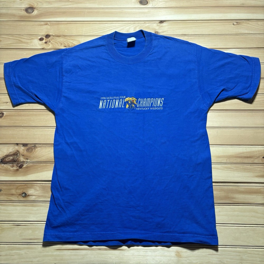 Vintage 90s Kentucky Wildcats Embroidered Salem Sportswear Shirt Size Large