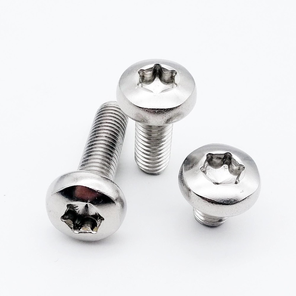 5/50pc M1.4-M6 304 A2-70 Stainless Steel Six-Lobe Torx Pan Round Head Screw Bolt