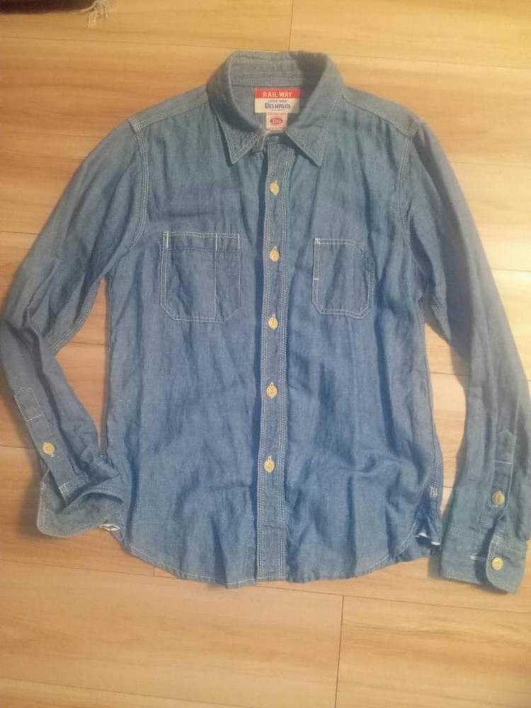 UES Chambray Shirt Size S Men's Long Sleeve Denim Top