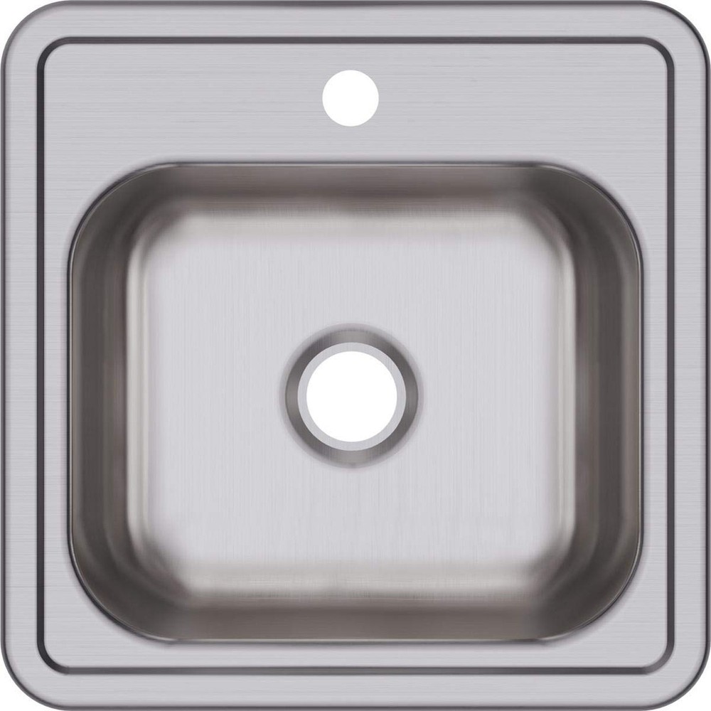 Elkay D115151 Dayton Single Bowl Drop-in Stainless Steel Bar Sink 15 x 15 wit...