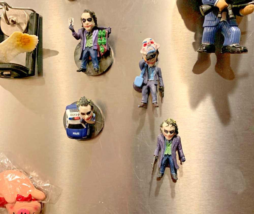 Batman MoviJoker set of 4 Refrigerator magnet unique one of kind free Jason too