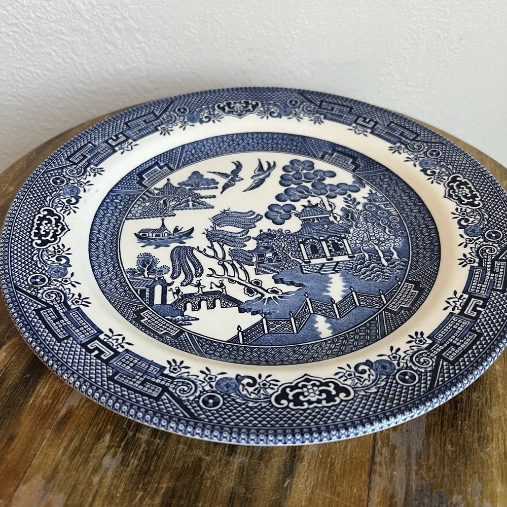 Churchill Blue Willow Dinner Plate Made in England