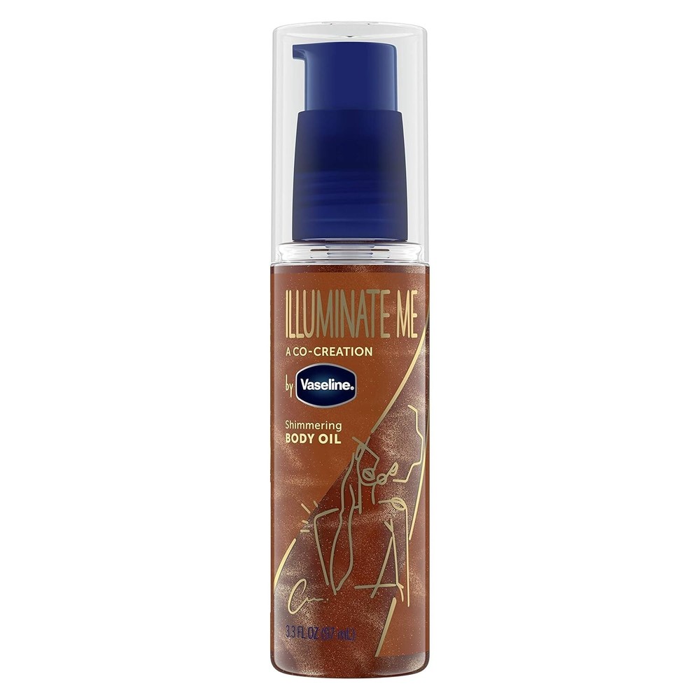 Vaseline Illuminate Me Shimmering Body Oil 3.3 oz for Glowing Skin