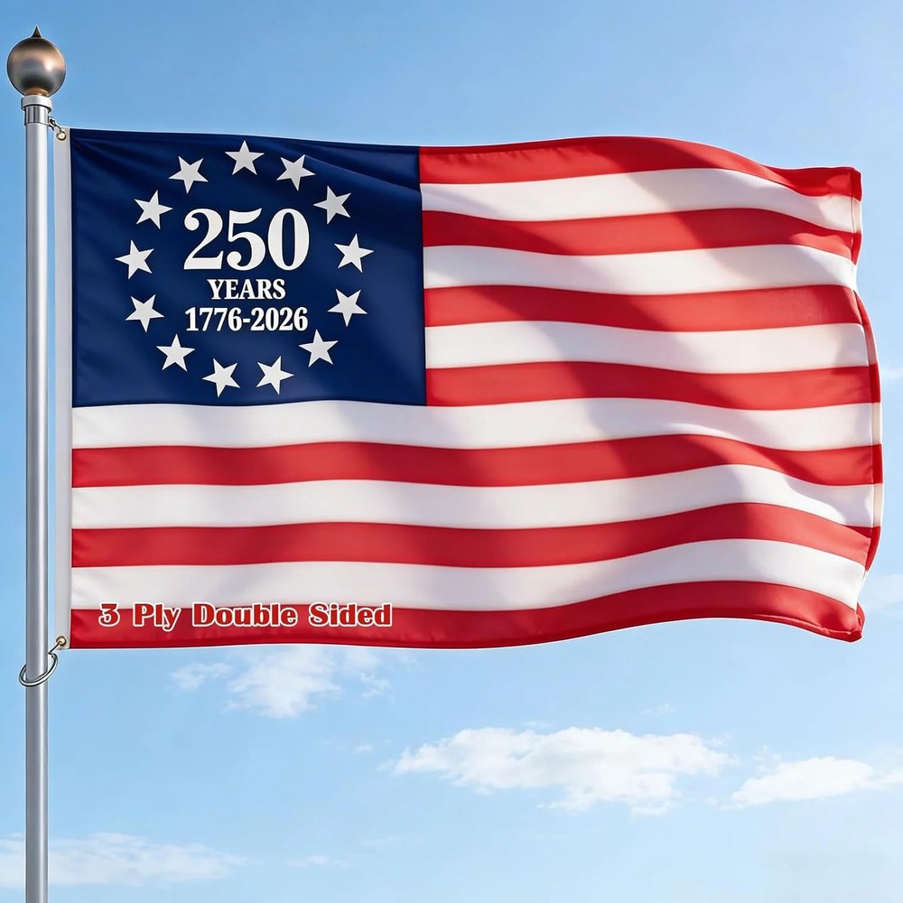 250 Anniversary USA Flag 3x5 FT Outdoor - Double Sided-3 Ply 1776-2026 250th Ann