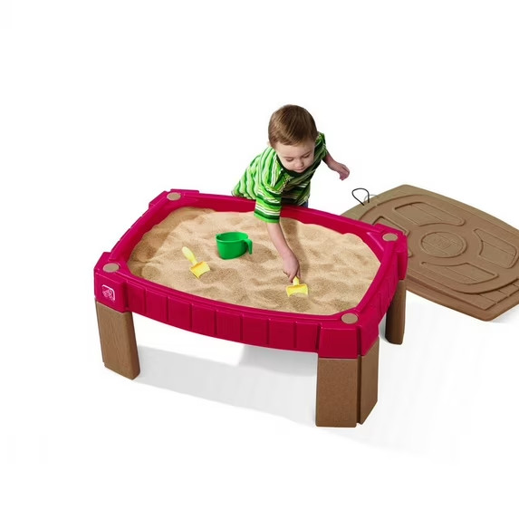 Naturally Playful Kids Sand and Water Activity Table with Umbrella