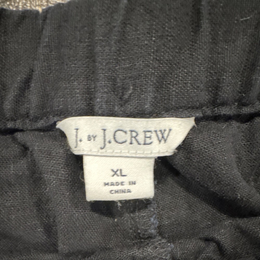 J. by J.CREW Casual Shorts Black Tasseled Drawstring Women's XL Pockets Summer