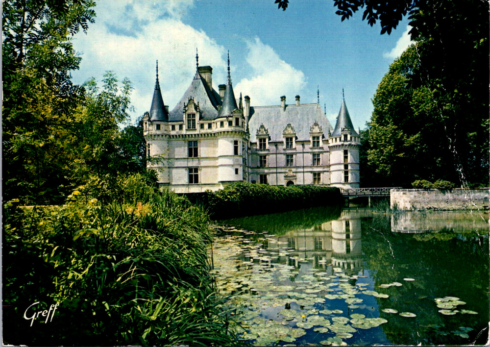 Vintage Postcard Chateau Azay Le Rideau Indre Loire France