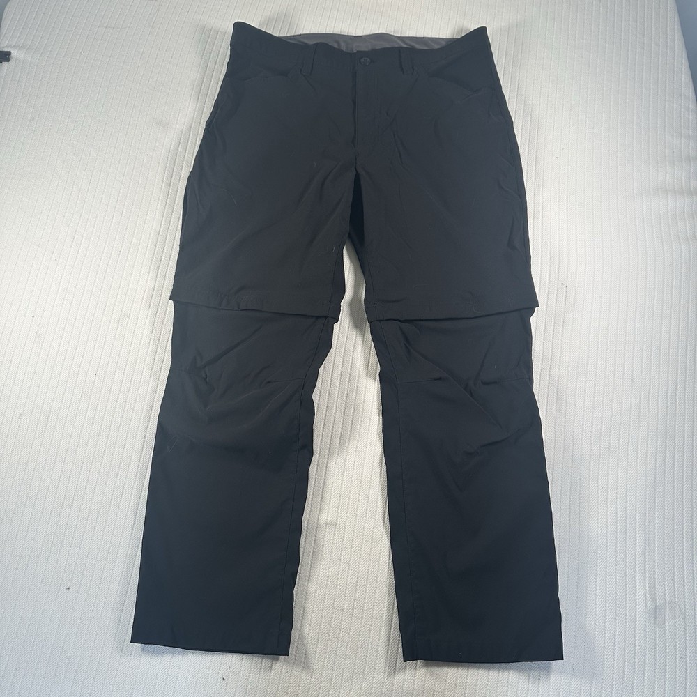 Eddie Bauer Men’s 38x30 Convertible Hiking Pants Black Zip Off Outdoor