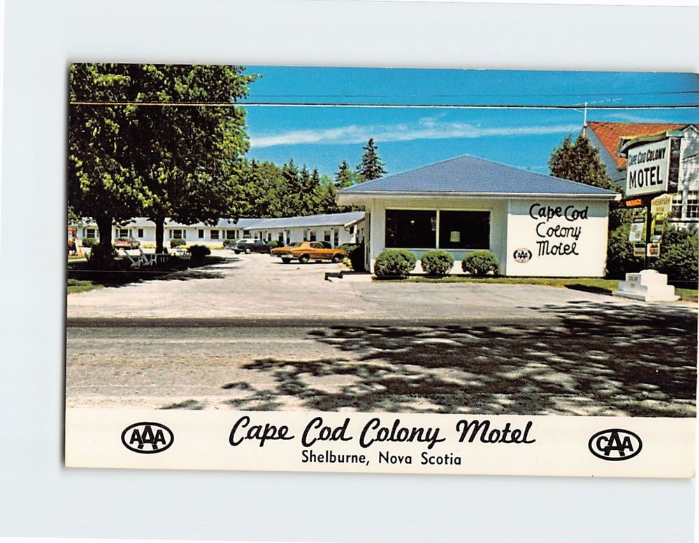 Postcard Cape Cod Colony Motel Shelburne Nova Scotia Canada