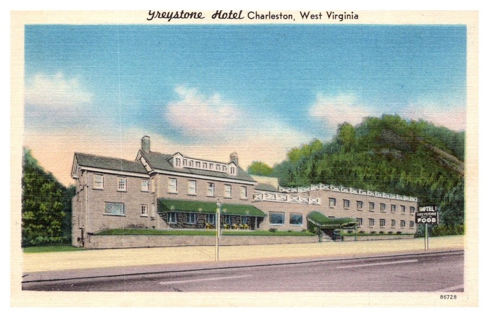 1940s Greystone Hotel Charleston West Virginia Vintage Postcard