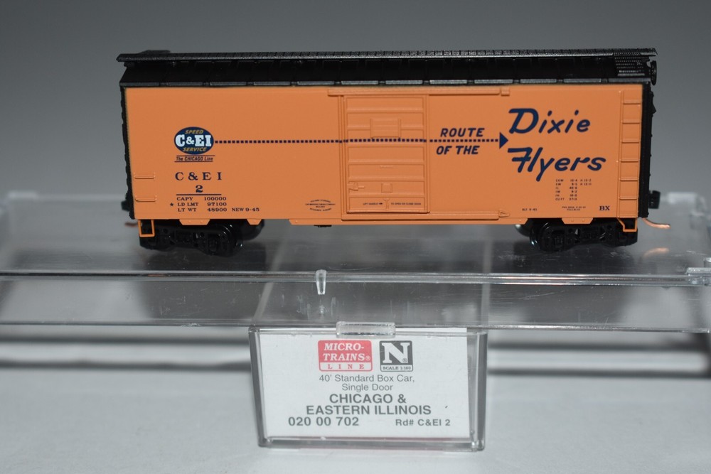 N Scale MTL 02000702 Chicago & Eastern Illinois 40' Single Door Boxcar 2 C46560