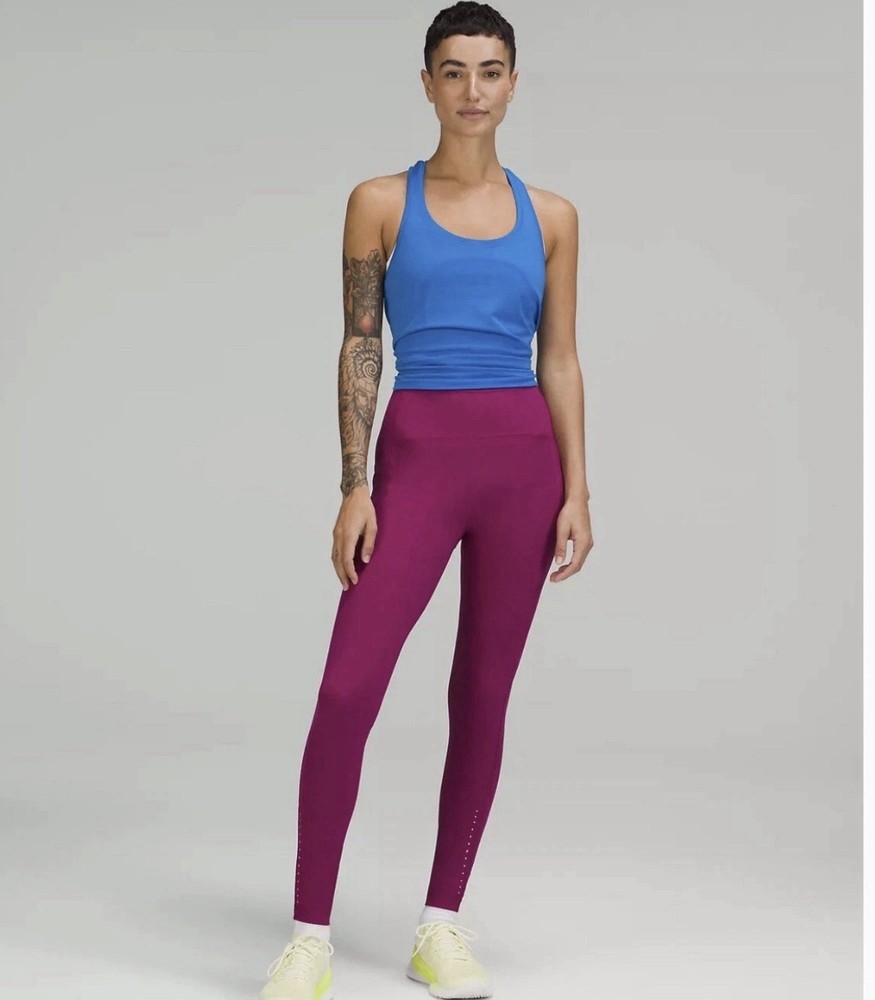 Lululemon Women's Swift Speed high rise tights. Magenta purple Size 10