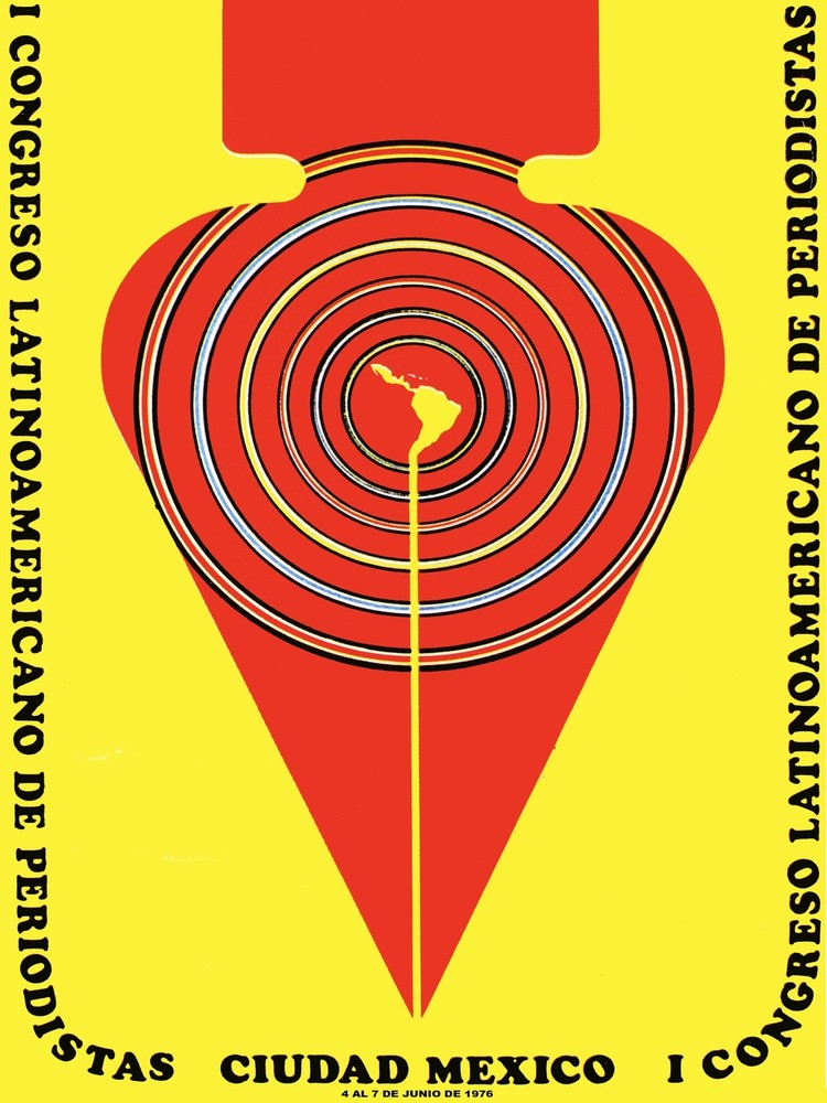 Latin Congress of Journalists Decor Poster. Graphic Art Interior Design. 2573