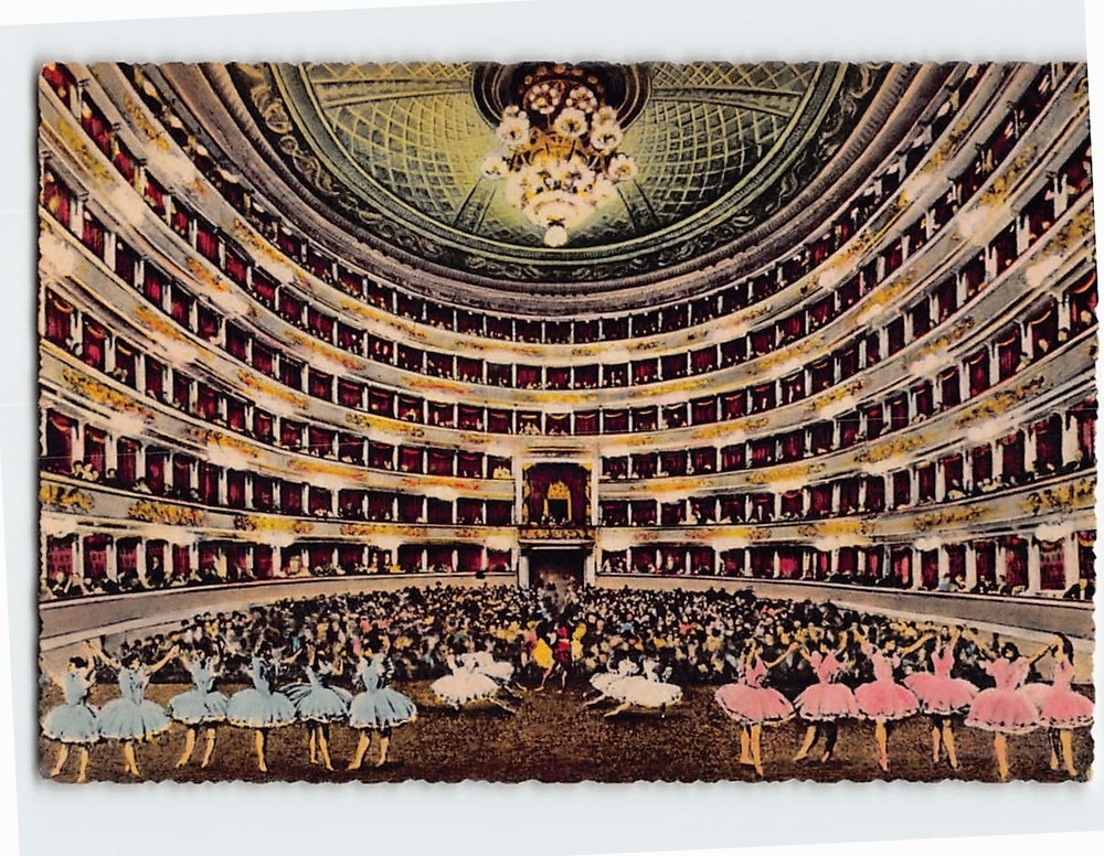 Postcard Interior La Scala Theatre Milan Italy