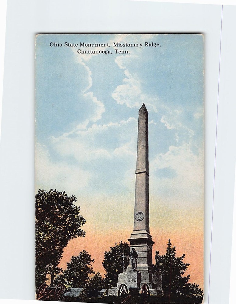 Postcard Ohio State Monument Missionary Ridge Chattanooga Tennessee USA