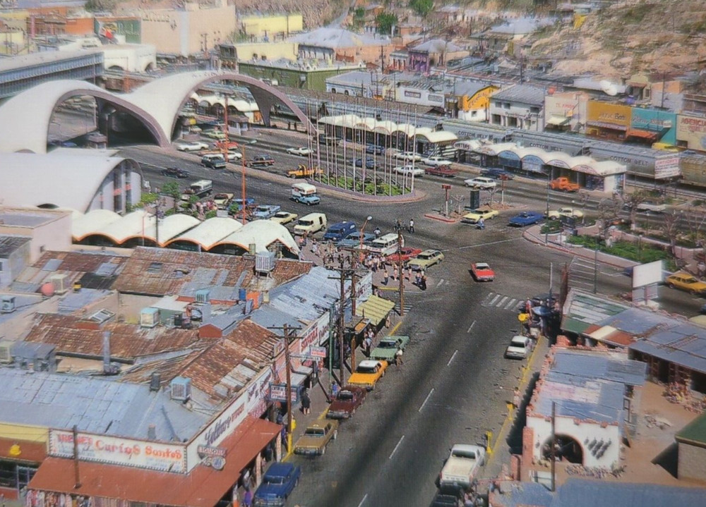 View of the Gateway to Old Mexico Nogales Sonora MX Vintage Continental Postcard
