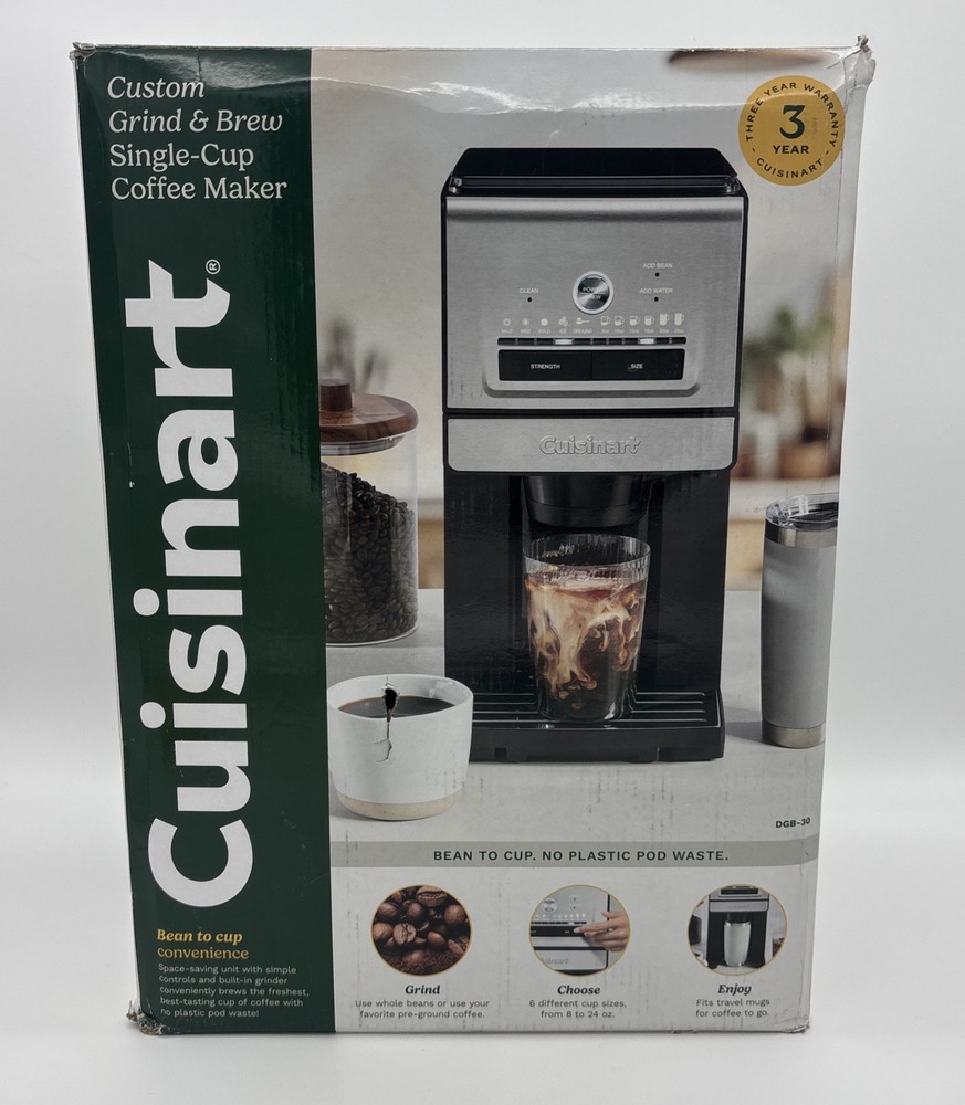 Cuisinart Custom Grind & Brew Single-Cup Coffee Maker DGB-30