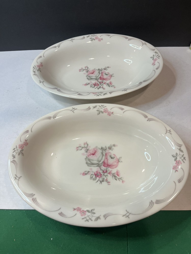 Castleton China Belrose Oval Serving Bowls Large- 11/4