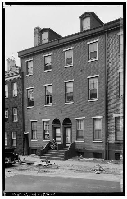 327-329 Lombard Street (Houses), Philadelphia, Philadelphia County, PA