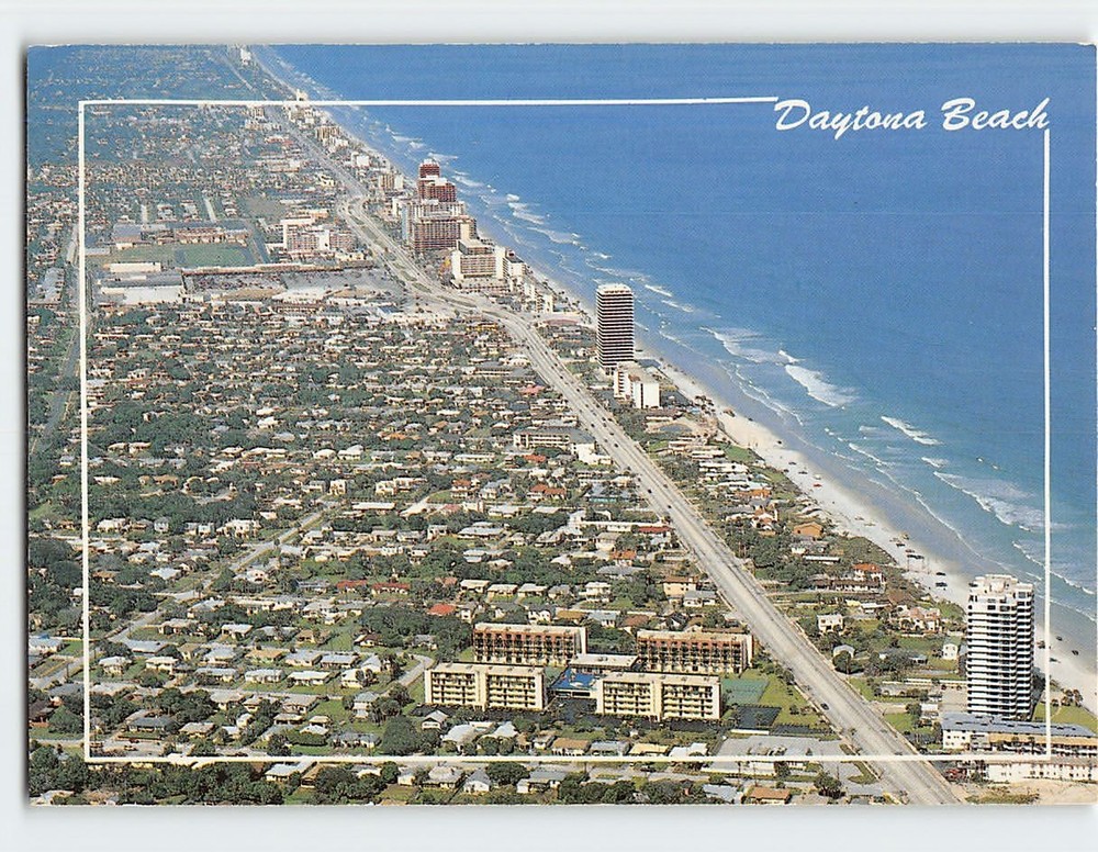 Postcard View from the Atlantic Ocean Daytona Beach Florida USA