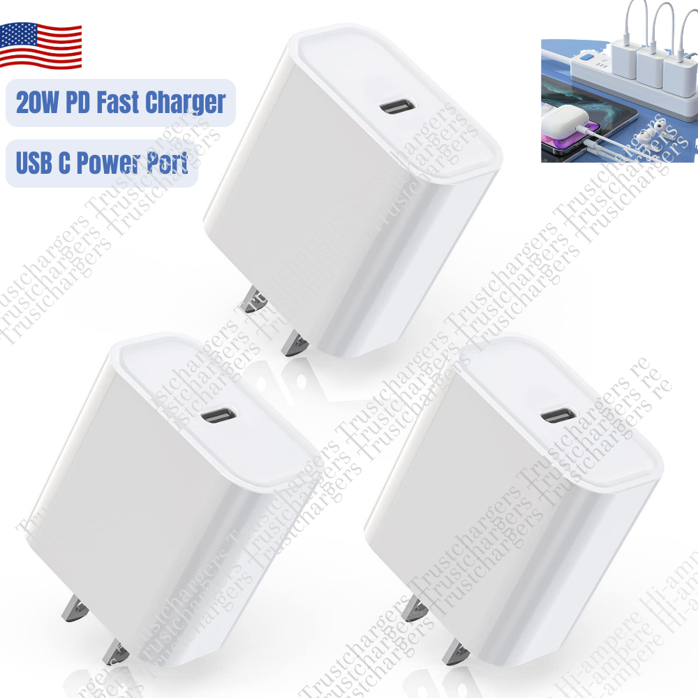Lot 20W USB-C Type C Fast Charger Power Adapter Block For iPhone 16 15 14 13 12