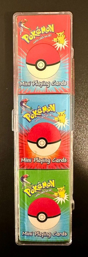 1999 Pokemon Mini Playing Card Boxes with Case (NO CARDS, JUST BOXES)