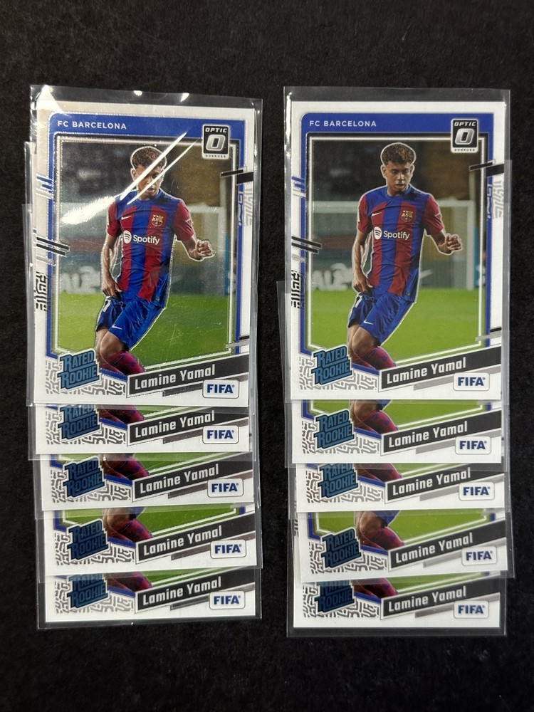 Lot of (10) 2023 Donruss Optic FIFA Soccer #177 Lamine Yamal RC NM OR BETTERPROBSTEIN is actively accepting consignments !!