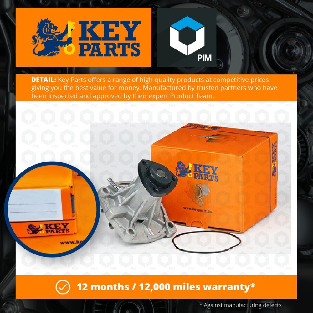 Water Pump fits CHRYSLER VOYAGER Mk2, Mk3 2.5D 94 to 08 Coolant KeyParts Quality