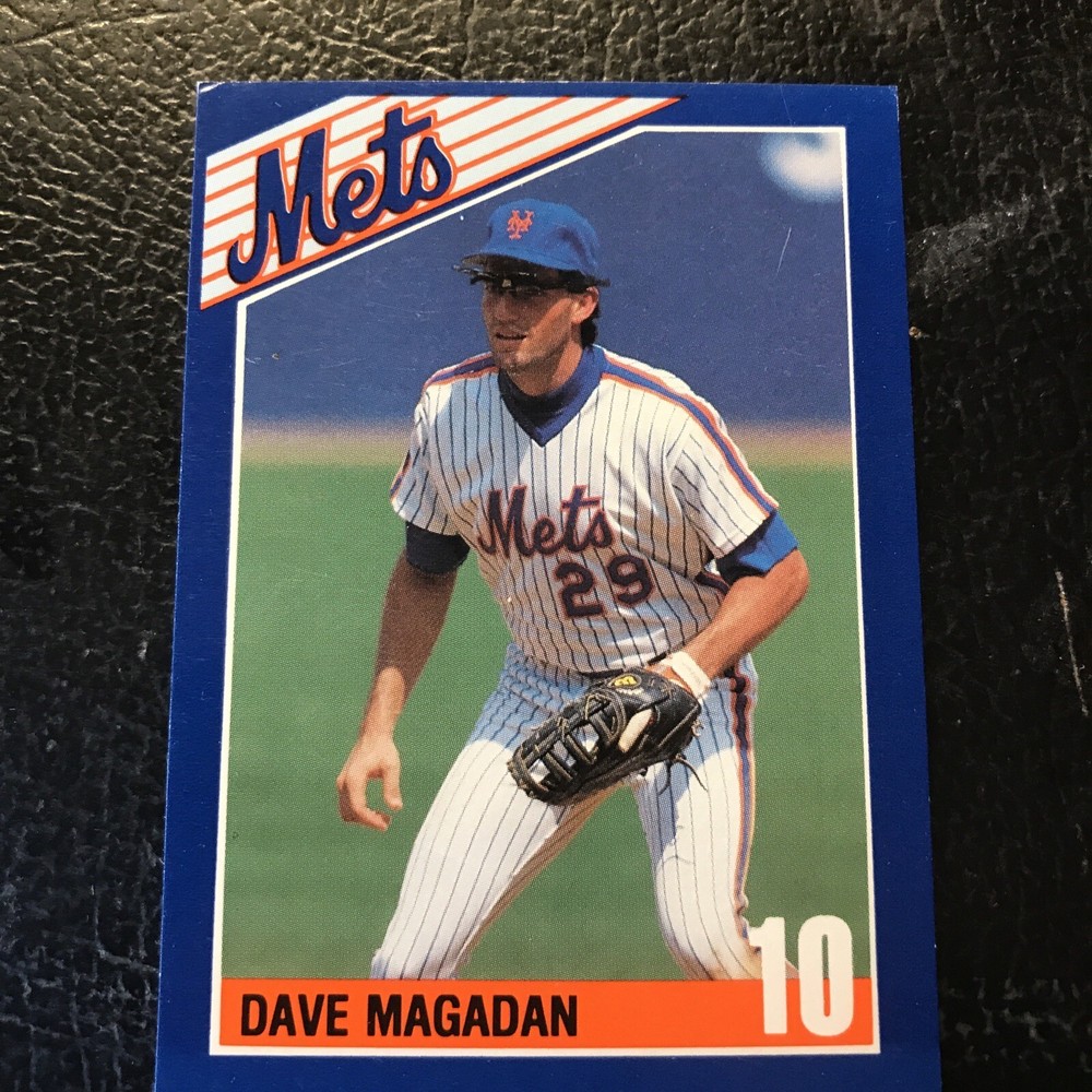 DAVE MAGADAN & Bonus Card Orlando Mercado 1990 KAHN'S. NY Mets