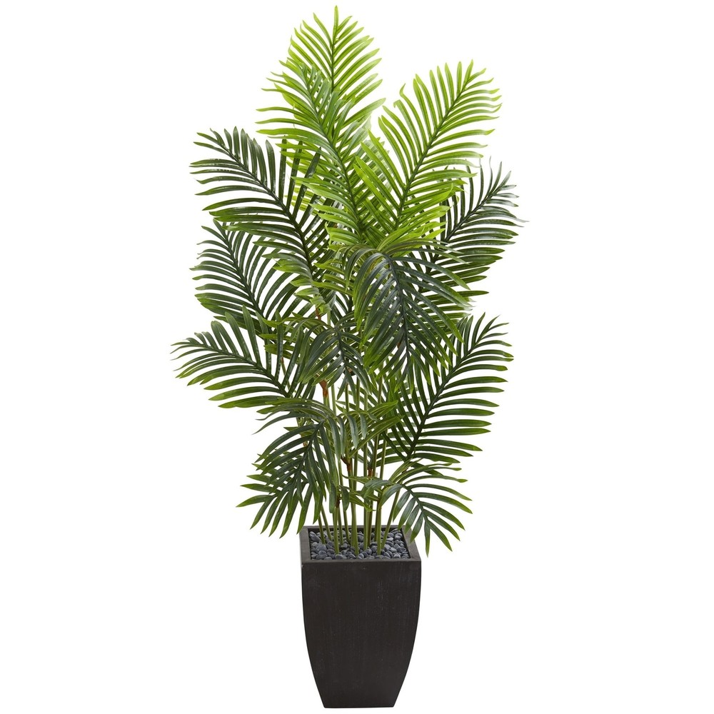 5.5 ft Paradise Palm Artificial Tree in Square Planter - 28 in Wide