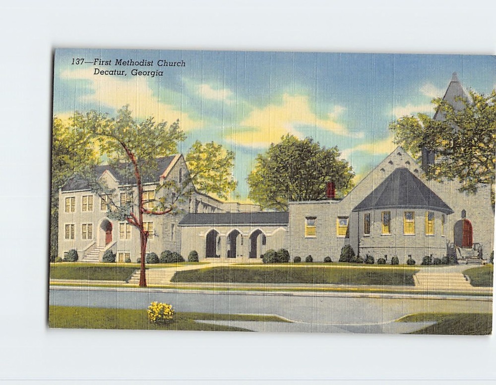 Postcard First Methodist Church Decatur Georgia USA
