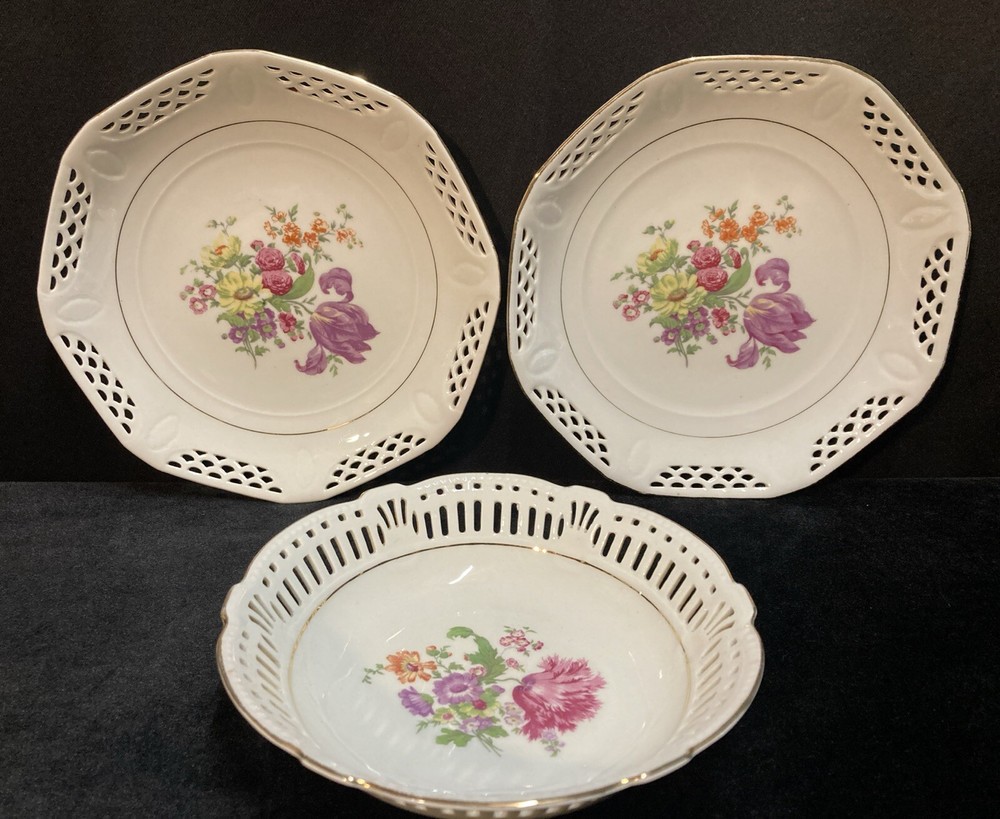 Schwarzenhammer Bavaria Floral 8.25” Salad Plate and 7” Soup Bowl Set