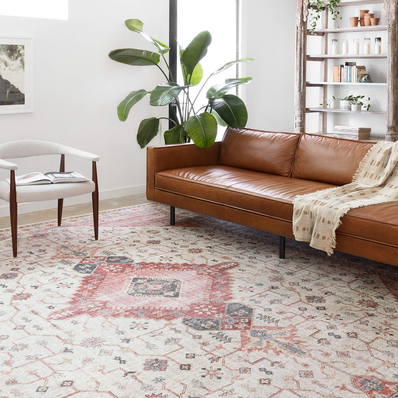 Loloi Ii Skye Collection Sky-02 Ivory/Berry 2-3 X 3-9 Accent Rug