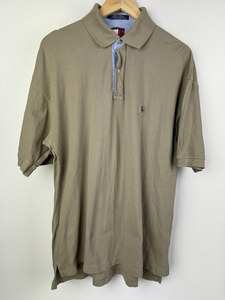 TOMMY HILFIGER POLO SHIRT Men`s Size L (Fits Like XL) 44