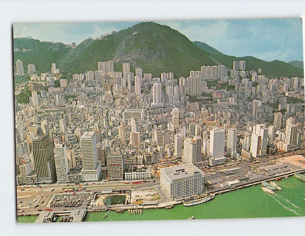 Postcard Birds eye view of whole of Hong Kongs Central District Hong Kong China