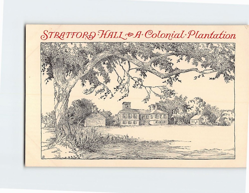 Postcard A Colonial Plantation Stratford Hall Stratford Virginia USA