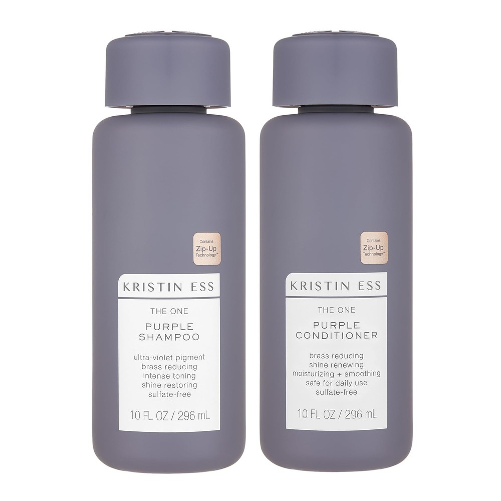 Purple Shampoo and Conditioner Set for Blonde Brunette Silver Gray Hair