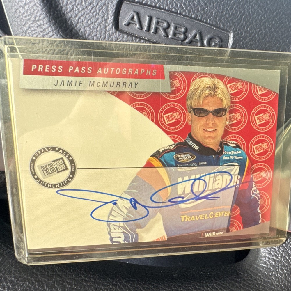 Press Pass Certified Authentic Autograph 2002 Jamie McMurray NASCAR Insert