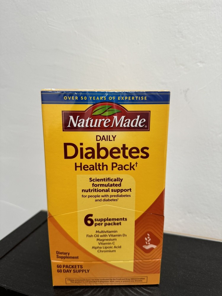 Nature Made Daily DIABETIC Health Pack 60 Packets EXP 05/2026