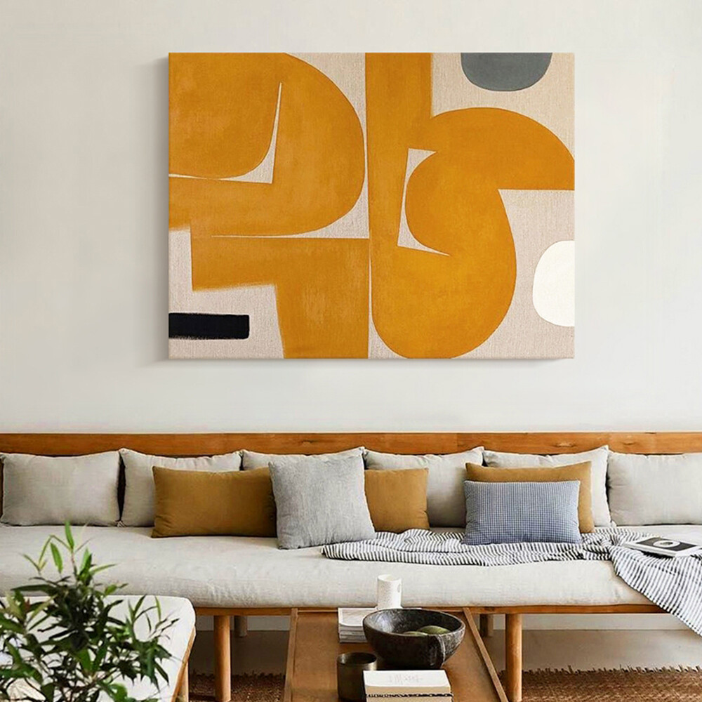 100% Hand Painted Abstract Oil Painting On Canvas In Living Room Modern Wall Art