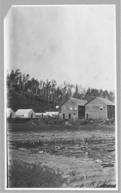 Photo:Tents,log buildings,Anchorage,Alaska,AK,United States,1900-1916