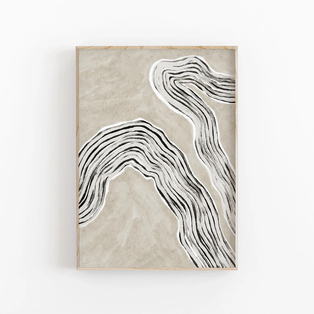Abstract Line Drawing Wall Art Poster Premium Quality Custom Size Options-image